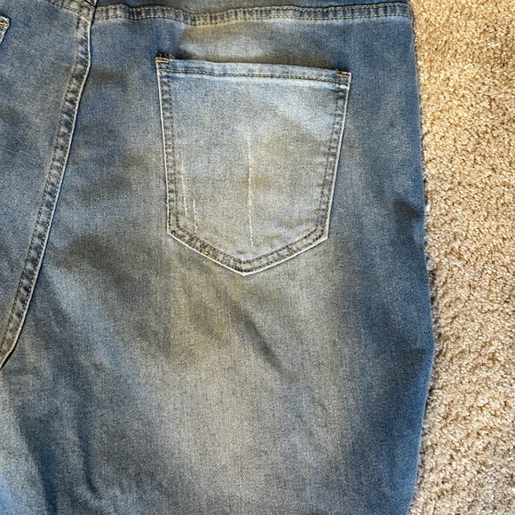SHEIN Blue Distressed Skinny Jeans - Picture 7 of 10